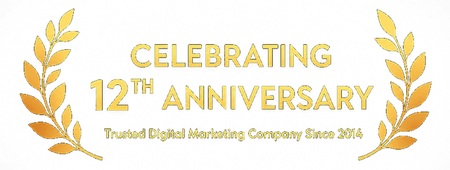 Celebrating 12th anniversary — trusted digital marketing company since 2014
