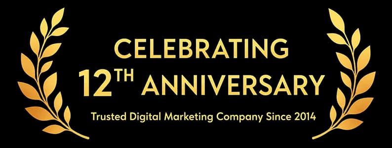 Celebrating 12th anniversary — a trusted digital company since 2014