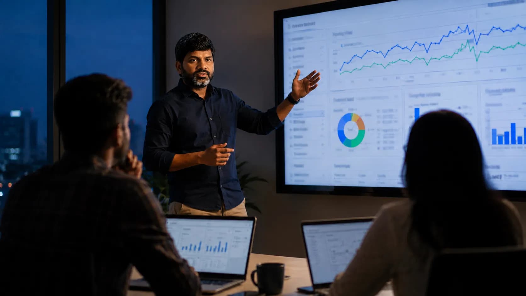 Global Info Edge digital marketing team reviewing growth analytics in their New Delhi office
