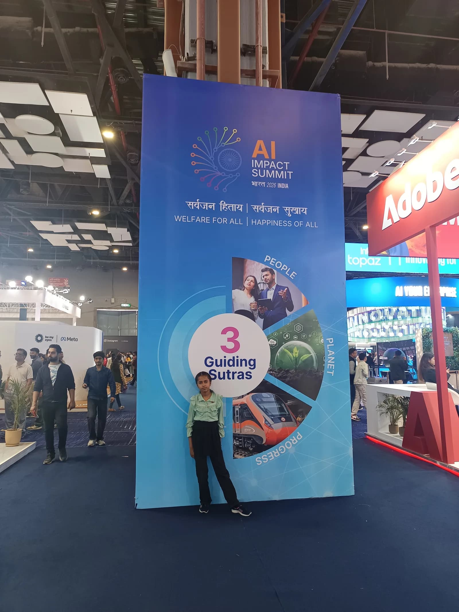 Global Info Edge founder Chandan Kumar at the AI Impact Summit 2026 banner