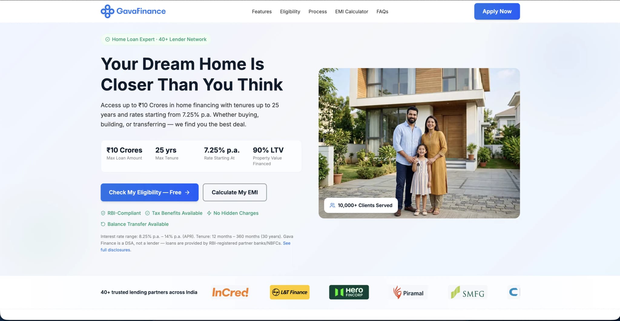 Fintech & Financial Services website — desktop view