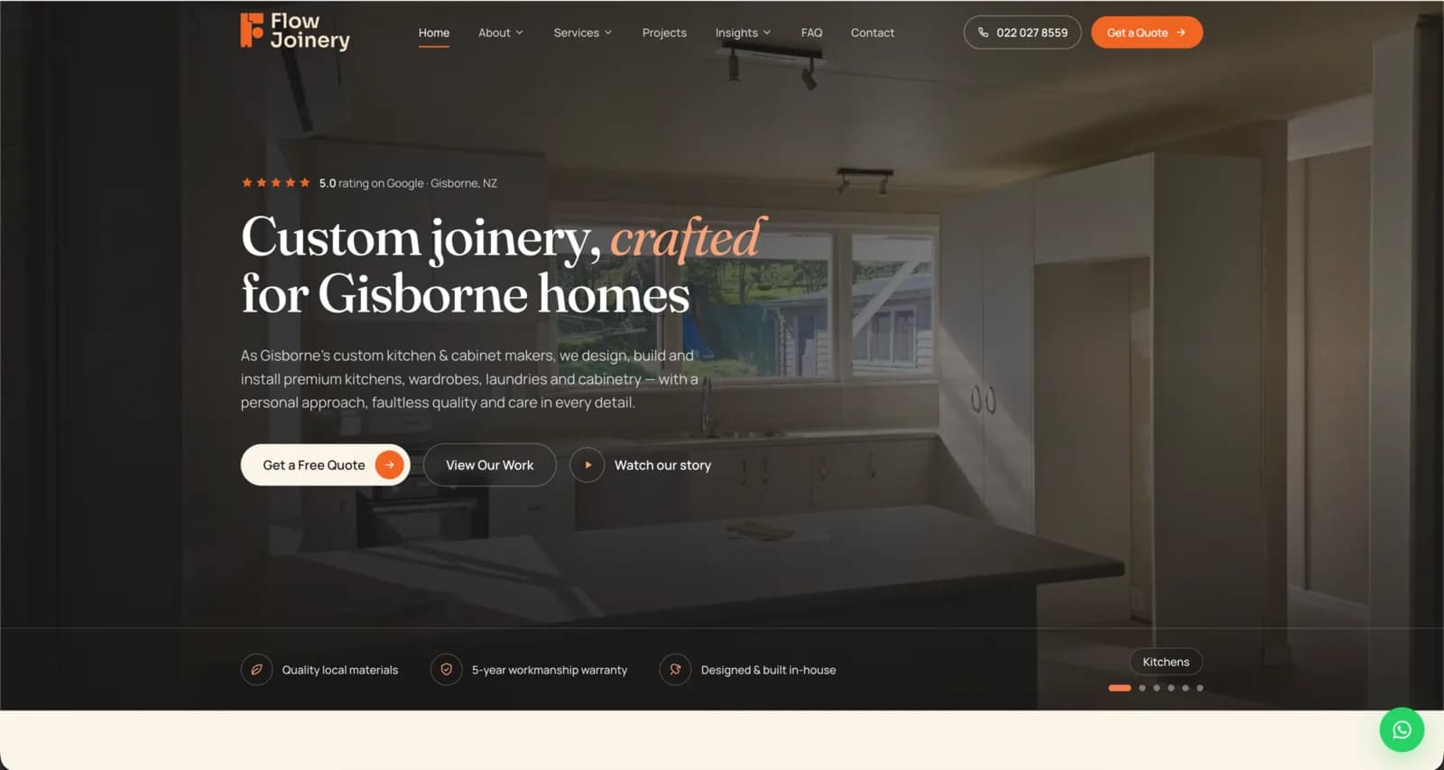 Flow Joinery local SEO and website growth system built by Global Info Edge