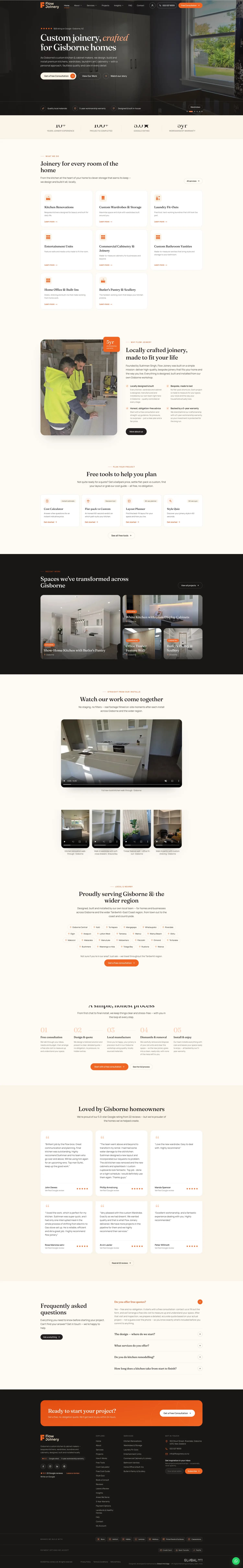 Flow Joinery local SEO and website growth system built by Global Info Edge