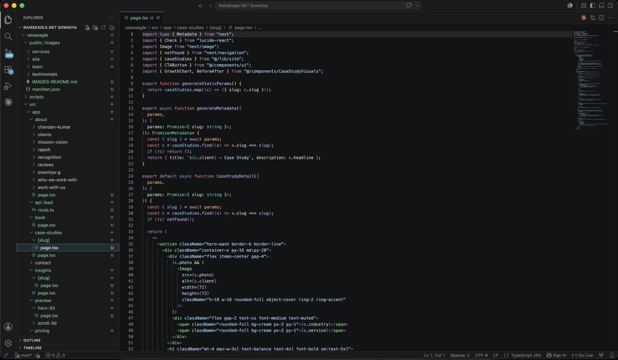Custom Next.js / TypeScript build website